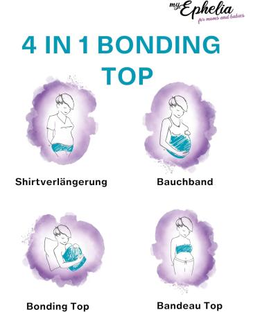 myEphelia 4-in-1 Bonding Top | Versatile Belly Band Shirt Extension & Bandeau Top | Soft Micro-Modal L-XL Black - International Shipping Available - Buy Online on GoSupps.com