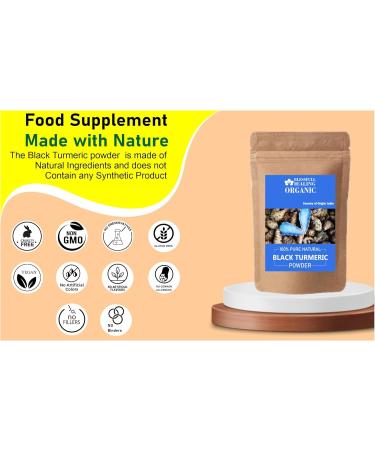 Organic Black Turmeric Powder 100% Pure Natural 300 Gram / 10.58 oz 300 Gram / 10.58 Ounce - Buy Online on GoSupps.com