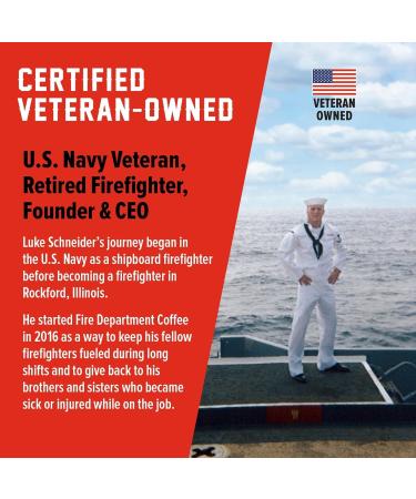Fire Department Coffee - Veteran-Owned Instant Coffee Protein Powder | 100% American-Grown Plant-Based Protein with Upcycled Barley | 14.1 oz Can - Buy Online on GoSupps.com