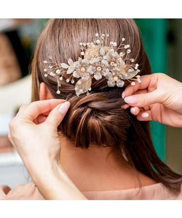 LALAFINA Hairpin Wedding Girls Hair Accessory Crystal Headpiece Bridesmaid Hair Clip Bridal Hair Clips Girls Tiara Rhinestone Barrette Gold Headgear Rhinestones - Buy Online on GoSupps.com