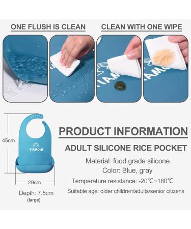 Buy Binblin 2PC Libben Reusable Adjustable Bibs for Adults - Waterproof Clothing Protection Easy to Clean Anti-Fouling Bibs - International Shipping Available - Buy Online on GoSupps.com
