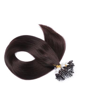 Micro Ring Hair Extensions #2 Dark Brown 50cm - 150 Strands 100% Remy Real Hair | Easy Application | Professional Quality - Buy Online on GoSupps.com