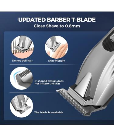 HSKAI Hair Clippers Cordless - Beard Trimmer Men with LED Display 7000RPM Rechargeable T-Blade Hair Trimmer Barber Clipper for Home Haircuts Detailer Trimming and Baldheaded Shaver Gifts for Men # 1 - Buy Online on GoSupps.com