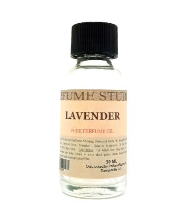 Lavender Perfume Oil for Perfume Making Personal Body Oil Soap Candle Making & Incense Splash-On Clear Glass Bottle. Premium Quality Undiluted & Alcohol Free (1oz Lavender Fragrance Oil)