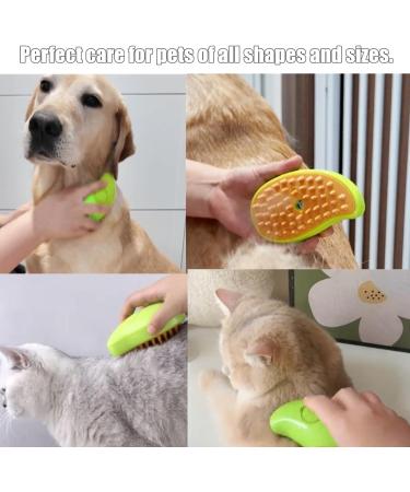 Cat Steam Brush Steamy Cat Brush - 3 in1 Pet Steam Brush Steam Brush for Dogs & Cats Multifunctional Cat Grooming Brush Pet Massage Comb Pet Hair Removal Comb (green) - Buy Online on GoSupps.com