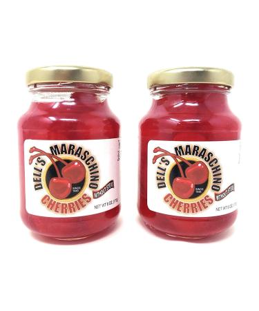 Dell's Maraschino Cherries without Stems (2 Pack, Total of 12oz)