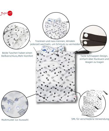 4-Pack Waterproof Wet Bags for Diapers | Eco-Friendly Kindergarten Laundry Bags | Perfect for Baby & Travel - Buy Online on GoSupps.com