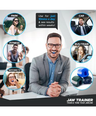 Leadership Jaw Trainer - Enhance Face & Jawline | 3 Levels + Free 6 Biting Strips & 3 Necklaces | UK Seller - Buy Online on GoSupps.com