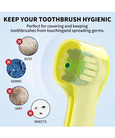 BICUMY Toothbrush Covers - Oral B & Braun Replacement Heads Cap for Travel - Kids & Sensitive Soft Electric Toothbrush Protector - Multicolored - Buy Online on GoSupps.com