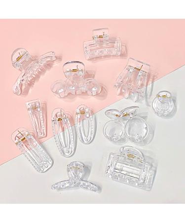 10 Pack Acrylic Hair Pins DIY Hair Accessories Hair Clamp Hair Barrette Clear Hair Grips Acrylic Material For Children DIY Hair Accessories - Buy Online on GoSupps.com