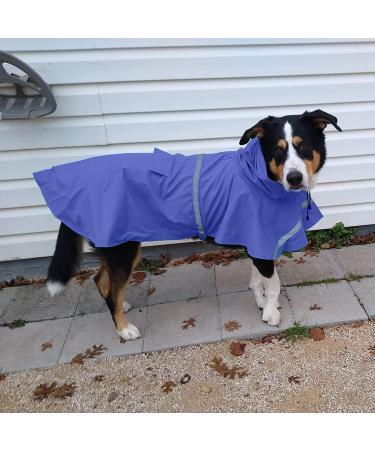 Ocsoso Dog Coat - Waterproof Rain Jacket with Hood for Medium Dogs | Adjustable Raincoat for Puppies & Cats (Blue Size L) - Buy Online on GoSupps.com