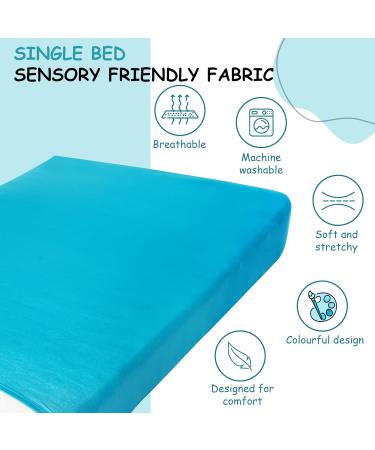 Sensory Compression Bed Sheet for Kids with Autism & Anxiety - Sentire-Sensory UK - Single Blue - Buy Online on GoSupps.com
