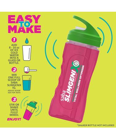 Saba SlimGenix IQ | 4-in-1 Hydration & Immune Support Drink Mix | Berry Lemonade Flavor | 30 Servings for Beauty & Circulation - Buy Online on GoSupps.com