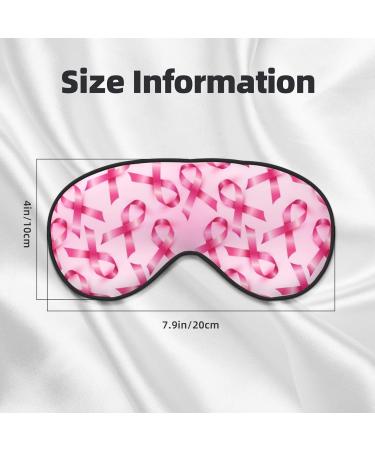 Breast Cancer Awareness Print Sleep Eye Mask - Soft Blindfold with Elastic Strap for Travel & Night Sleep - Buy Online on GoSupps.com