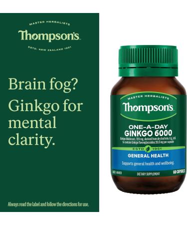 Thompson's One-A-Day Ginkgo 6000mg 60 Capsules - Buy Online on GoSupps.com