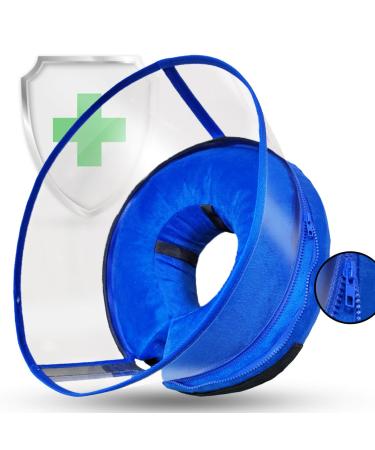 Ashpas inflatable break ruff dog with protective layer for long snouts hubal crane cat cat collar dog collar leak protection dog dog body after op removable collar dog cat (removable l) removable l