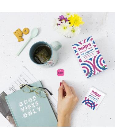 Organic Helps Tea: Senna, Licorice, Anise, Lemon Balm & Mint for Constipation Relief | Laxative & Draining Effect | 16 Tea Bags x 3 Pack - Buy Online on GoSupps.com