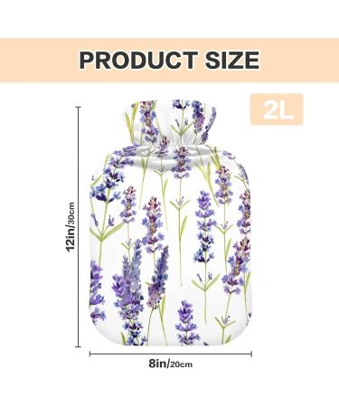 Buy Lavender Flower Hot Water Bottle 2L | Pain Relief & Comfort for Pregnant Women | International Shipping Available - Buy Online on GoSupps.com