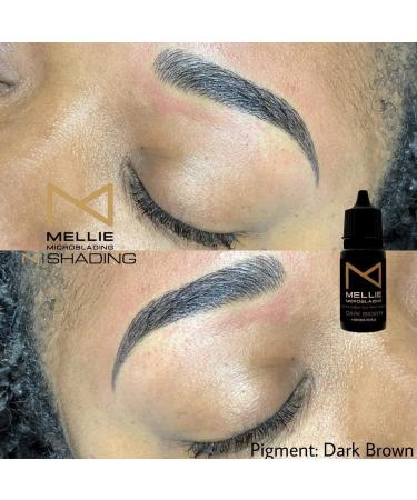 Mellie Microblading Pigment 10ml/.35fl.oz - Medical Grade, Long Lasting Dark Brown Permanent Makeup for Professionals - Buy Online on GoSupps.com