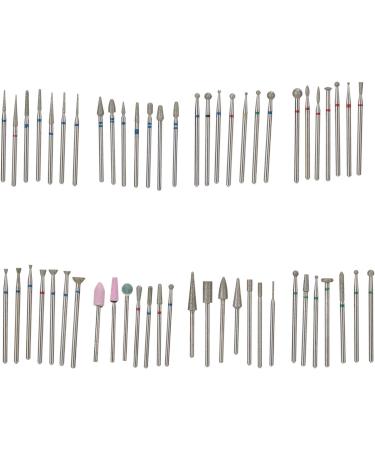 Sonew 56Pcs Nail Drill Bits Set Nail Polishing Bits Manicure Emery Polishing Grinding Nail Art Polish Tool for Nail Salon - Buy Online on GoSupps.com