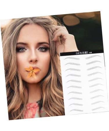 Mikinona 2 Pairs Disposable Makeup Tools 4d Hair-like Authentic Eyebrows Template Eyebrow Trimming The Lazy - Buy Online on GoSupps.com