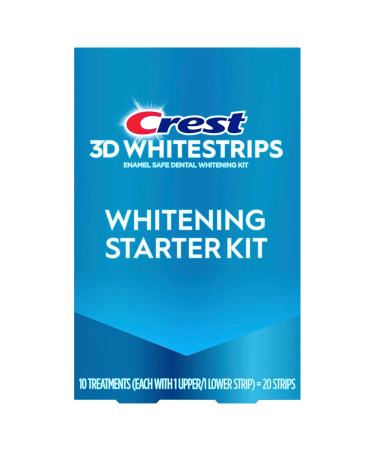 Crest 3D Whitestrips Whitening Starter Kit Teeth Whitening Kit, 10 Treatments, Each with 1 Upper/1Lower, 20 Strips Crest 3DWhite Teeth Whitening Strips - Buy Online on GoSupps.com