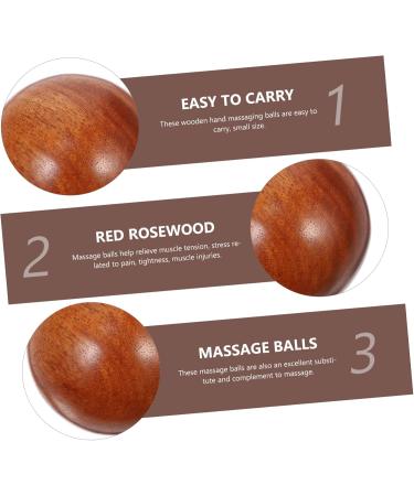 OHPHCAL 2 Health Ball Handball Stress Ball - Premium Wood Massage Balls for Adults | Ideal Gifts & Foot Muscle Relief - Buy Online on GoSupps.com