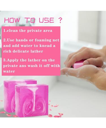 Organic Yoni Soap Bars Set of 4 for Women - pH Balanced Feminine Wash - Handmade Vagina Soap with Bubble Net - Natural Vaginal Care - 3.53 oz - Buy Online on GoSupps.com