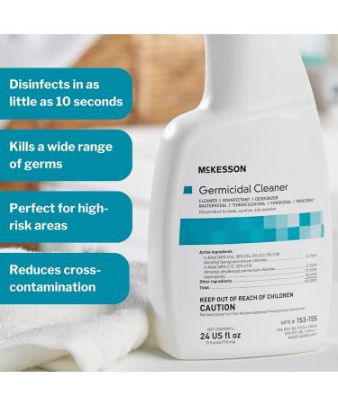 McKesson Surface Disinfectant Cleaner 24 oz Pump Spray - Alcohol-Based Germicidal Solution for Hospitals & Medical Use - Fast-Acting Non-Sterile Ready-to-Use - Buy 6 Packs Online - Buy Online on GoSupps.com