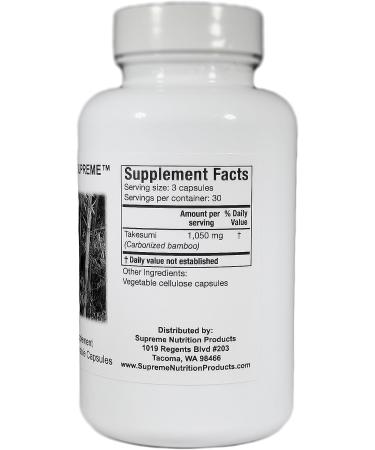 Supreme Nutrition Takesumi Supreme 90 Pure Activated Bamboo Charcoal Capsules - Buy Online on GoSupps.com