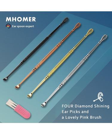 Herolland Ear Wax Removal Tool Kit - 4pcs Ear Cleaner for Earwax Removal - Sunset Golden Ear Pick & Q-Tip Included - Buy Online on GoSupps.com