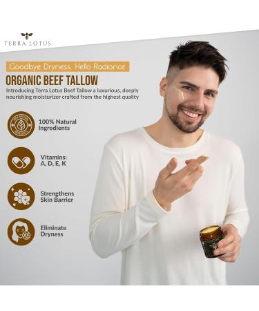 Organic Grass-Fed Beef Tallow Balm with Raw Honey - Moisturizing Cream for Soft Smooth Skin - Handmade All-Natural Moisturizer (4oz Unscented) Unscented 4 Fl Oz (Pack of 1) - Buy Online on GoSupps.com