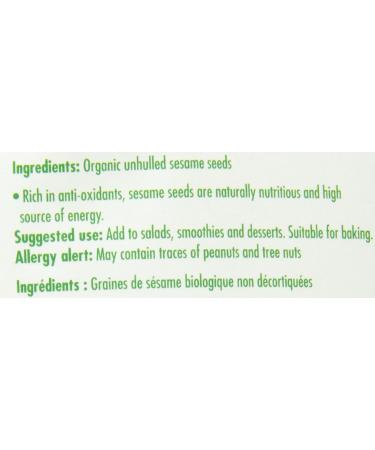 Organic Sesame Seeds Unhulled 400 g (Pack of 1) - Buy Online on GoSupps.com