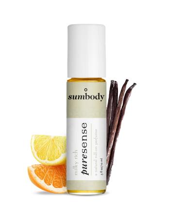 Perfume Oil for Women Puresense Milky Rich - (10ml) Aromatic Roll On Perfumes for Women Therapeutic Grade Oil Blend Organic Body Oil Fragrances Travel Size Perfume Oil Vanilla Made in USA Vanilla Citrus