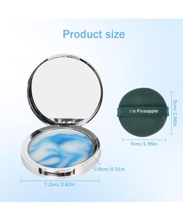 SAVOSWEET Jelly Makeup Fixing Powder Transparent 10g Pressed Powder Compact Powder with Mirror and Powder Brush Round with Random Color Face Powder for Oil Control - Buy Online on GoSupps.com