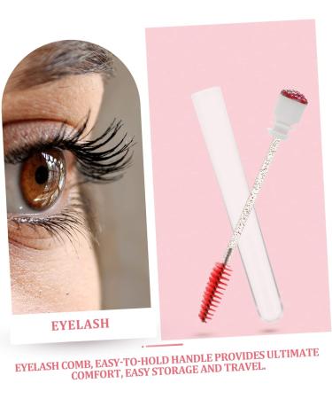 Housoutil 10pcs Diamond Mascara Brush Eye Liner Tube Lash Spoolie Lash Cleansing Eyelash Cream 11.3x1.1cm Red - Buy Online on GoSupps.com