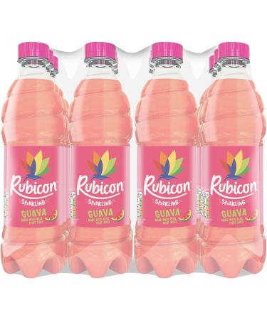 Rubicon Sparkling Guava Fizzy Drink - 24 x 330ml Cans | Handpicked Real Fruit Juice | Intensely Tempting Taste | Made with Natural Ingredients - Buy Online on GoSupps.com