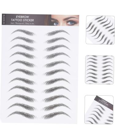 MAGICLULU 36 Sheets Waterproof Eyebrow Stickers Shaping Makeup Sticker Men Hair Transfer Stickers Cosmetic 6d 21x15cmx3pcs Blackx3pcs - Buy Online on GoSupps.com
