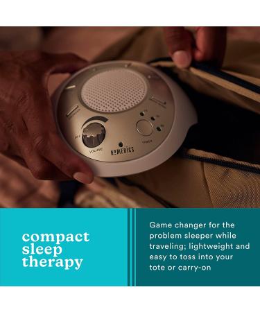 Homedics SoundSleep White Noise Machine - Portable Small Travel Sound Therapy with 6 Nature Sounds for Home, Office, Nursery - Silver - Buy Online on GoSupps.com