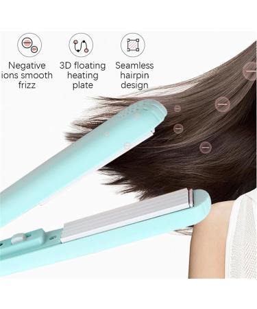 Mini Ceramic Hair Curler for Short Hair - Compact Curling Iron & Straightener in Green | Perfect for Pixie Cuts - Buy Online on GoSupps.com
