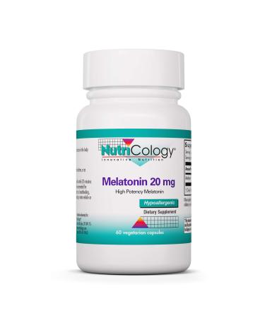 Nutricology Melatonin 20 mg 60 Vegetarian Capsules