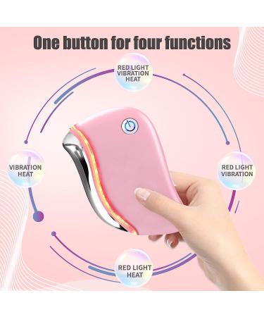 Electric Gua Sha 4-in-1 Anti-Aging Face Massager & Firming Tool - Pink - Buy Online on GoSupps.com