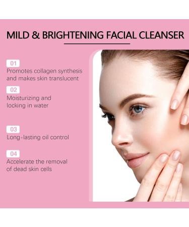 Acid Facial Cleanser - Gentle Exfoliating Dark Spot Fading Brightening Foam Wash For Deep Cleansing & Even Glowing Skin(3PCS) - Buy Online on GoSupps.com