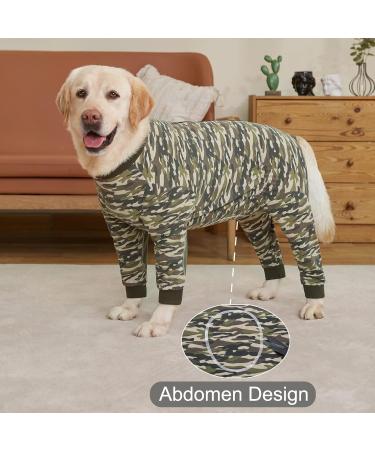 YeaPeeto One-Divider Pajamas for Large & Medium Dogs | Relaxation Wound Protection Anti-Lick Hair Loss | 4XL Camouflage - Cone Alternative - Buy Online on GoSupps.com