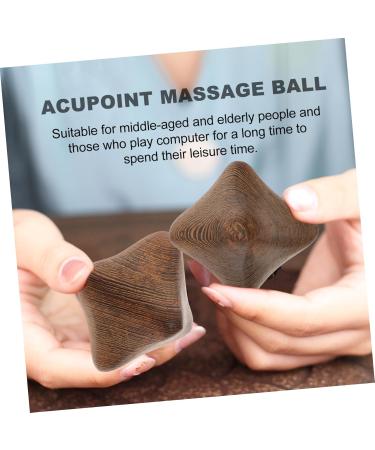 Minkissy 4-Piece Wenge Health Ball - Thai Wooden Massager for Hand Exercises Trigger-Point Muscle Relief and Fitness | 7x7x7cm - Perfect Stress Relief Tool - Buy Online on GoSupps.com