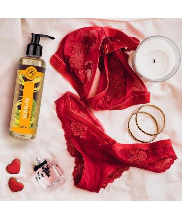 Sensual Massage Oil 200ml - 100% Natural Ylang Ylang & Jojoba - Exciting Fragrance for Partner Massages - Natural Cosmetics - Buy Online on GoSupps.com