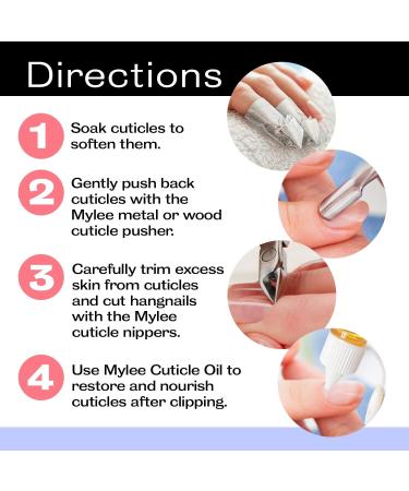 Professional Stainless Steel Cuticle Pusher & Nippers Duo - Nail Cleaner for Manicure & Pedicure - Buy Online on GoSupps.com