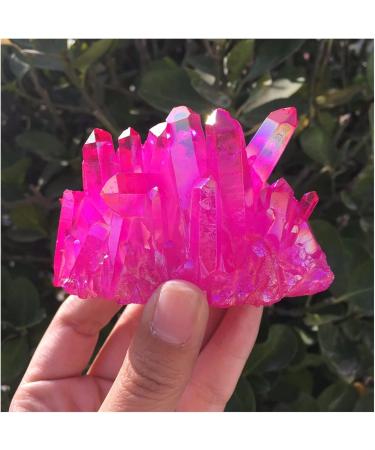 140-150g Rare Beautiful red Flame Aura Quartz Crystal Cluster Specimen Stone Crystal Reiki - Buy Online on GoSupps.com