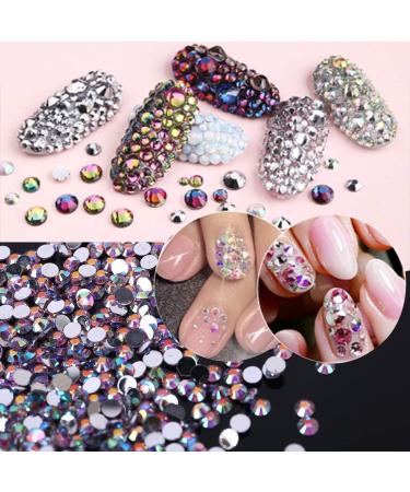5000pcs Pink Flat Back Gems Round Crystal Rhinestones For DIY Crafts Nail Art Clothes Shoes Bags Phones Round Crystal Rhinestones - Buy Online on GoSupps.com