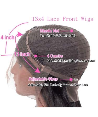 Geeta 13x4 Brazilian Body Wave Lace Front Wig 18 Inch - 180% Density Virgin Human Hair Wig for Black Women - Buy Online on GoSupps.com